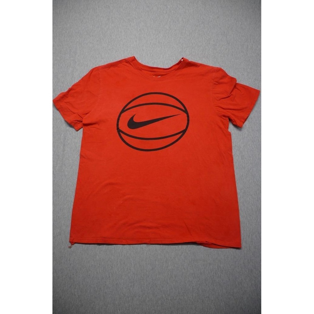 Nike Shirt Adult Large Red Swoosh  Basketball Graphic Athletic Cut Mens